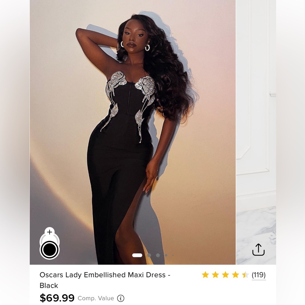 Fashion Nova Embellished Maxi Dress